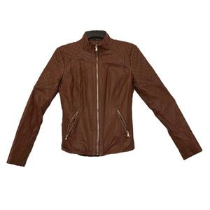 GUESS Cognac Faux Leather Jacket
